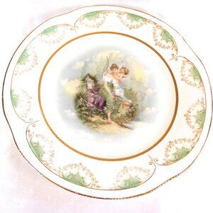 Z S & Co. Scherzer Plate with Angels and Dimensional Details # 23472